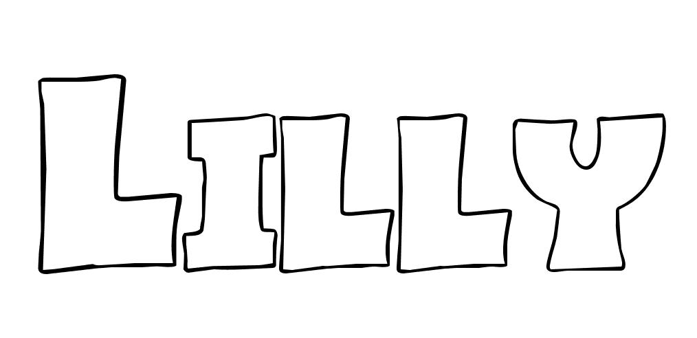 Coloriage Lilly - Prénom à imprimer
