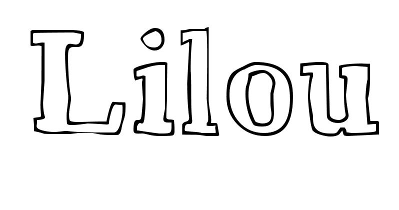 Coloriage Lilou - Prénom à imprimer