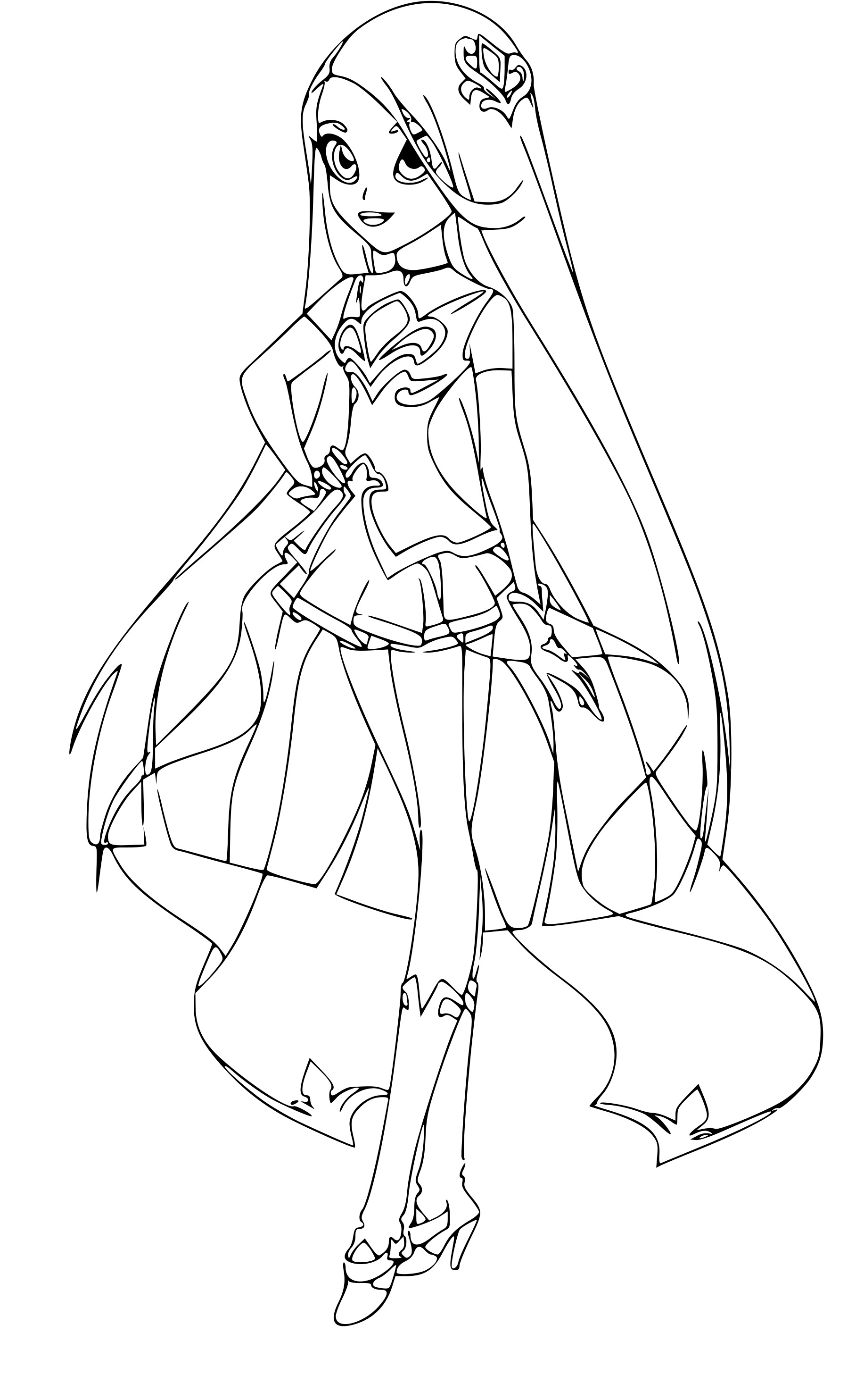 Coloriage Lina Lolirock Star Princesse - Lolirock à imprimer