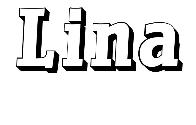Coloriage Lina - Prénom à imprimer