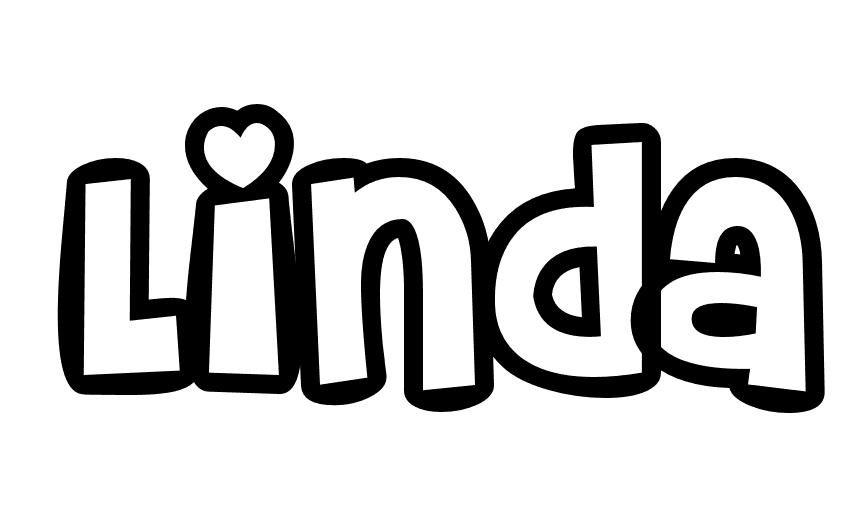 Coloriage Linda - Prénom à imprimer
