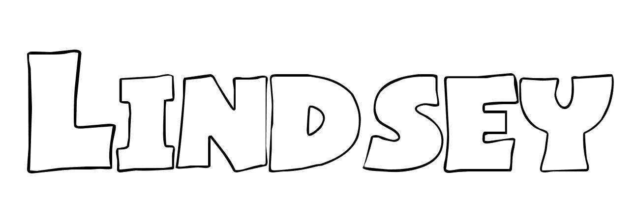 Coloriage Lindsey - Prénom à imprimer