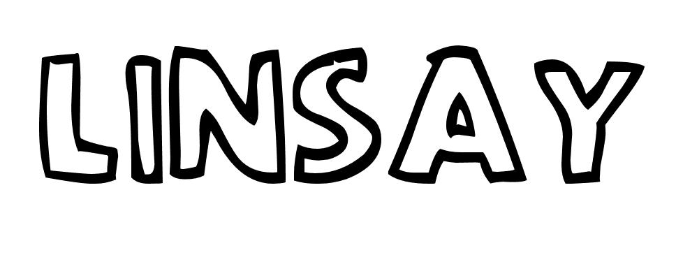 Coloriage Linsay - Prénom à imprimer