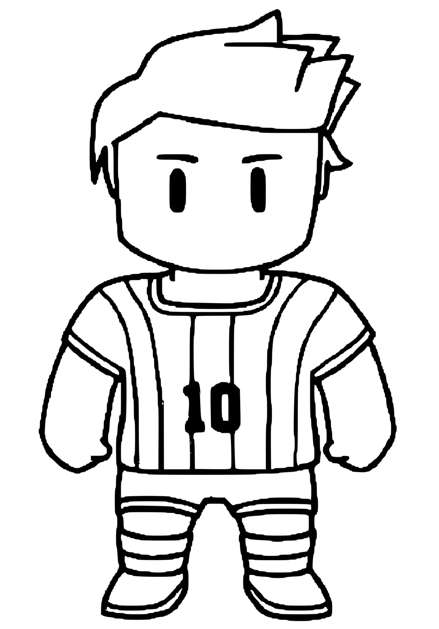 Coloriage Lionel Pessi Stumble Guys - Stumble guys à imprimer