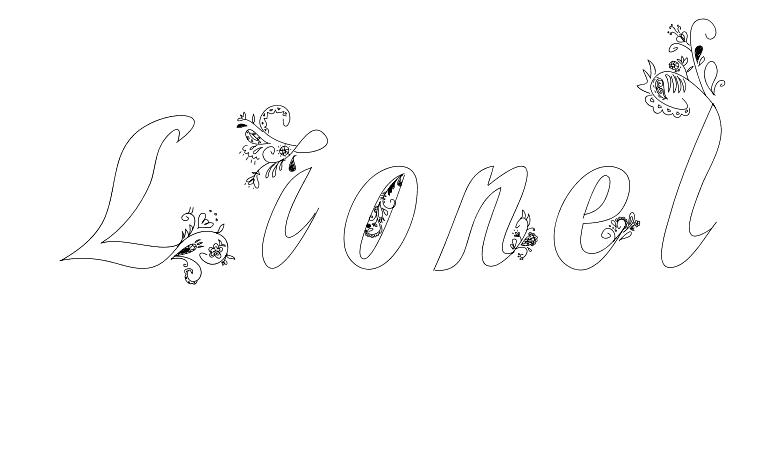 Coloriage Lionel - Prénom à imprimer