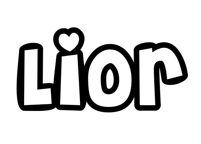 Coloriage Lior - Prénom à imprimer
