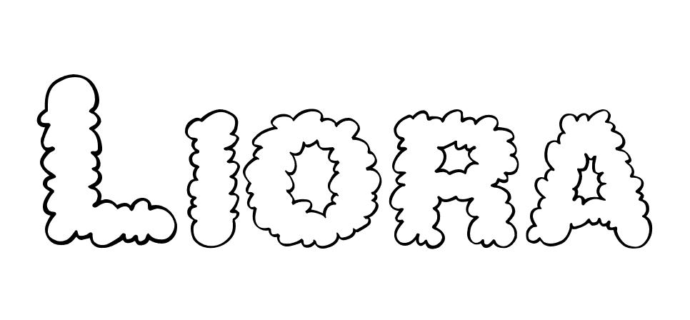 Coloriage Liora - Prénom à imprimer