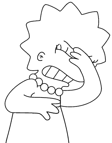 Coloriage Lisa A Fait Une Erreur - Simpson à imprimer