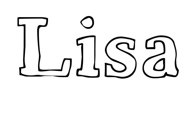 Coloriage Lisa - Prénom à imprimer