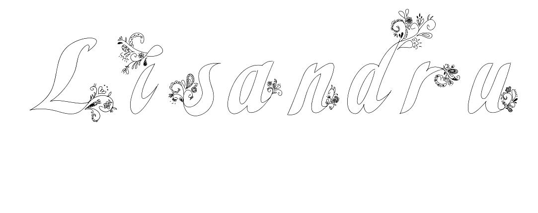 Coloriage Lisandru - Prénom à imprimer