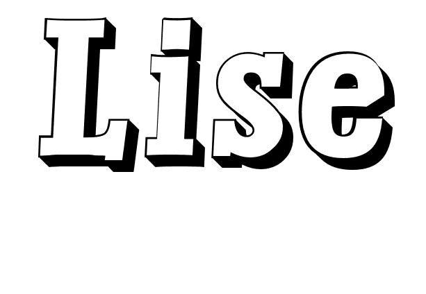 Coloriage Lise - Prénom à imprimer