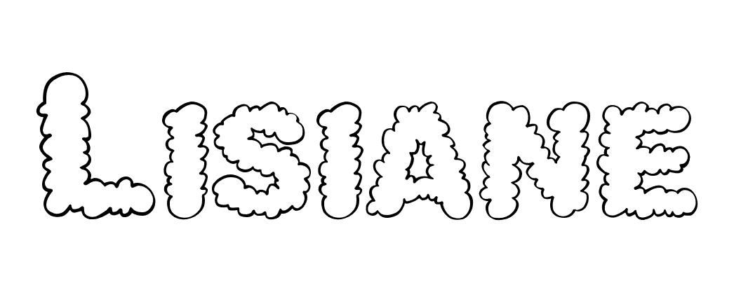 Coloriage Lisiane - Prénom à imprimer