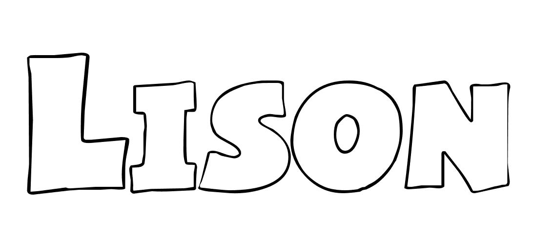 Coloriage Lison - Prénom à imprimer