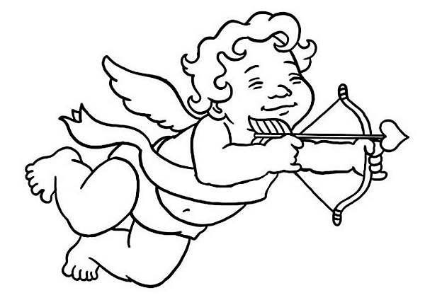 Coloriage Little Cubby Boy Cupid Coloring Pages - Cupidon à imprimer