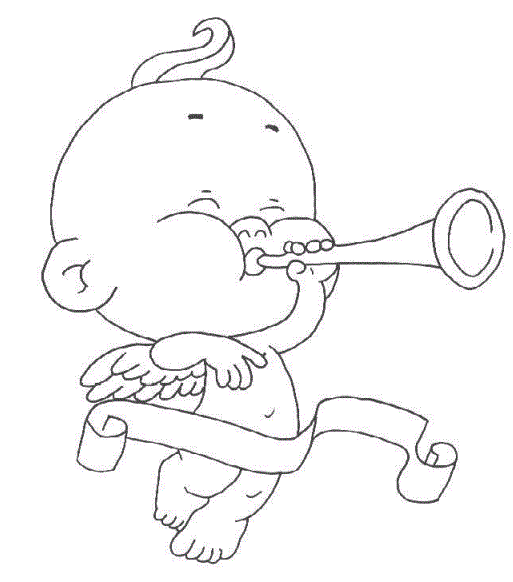 Coloriage Petit Cupidon - Amour et tendresse - Cupidon à imprimer