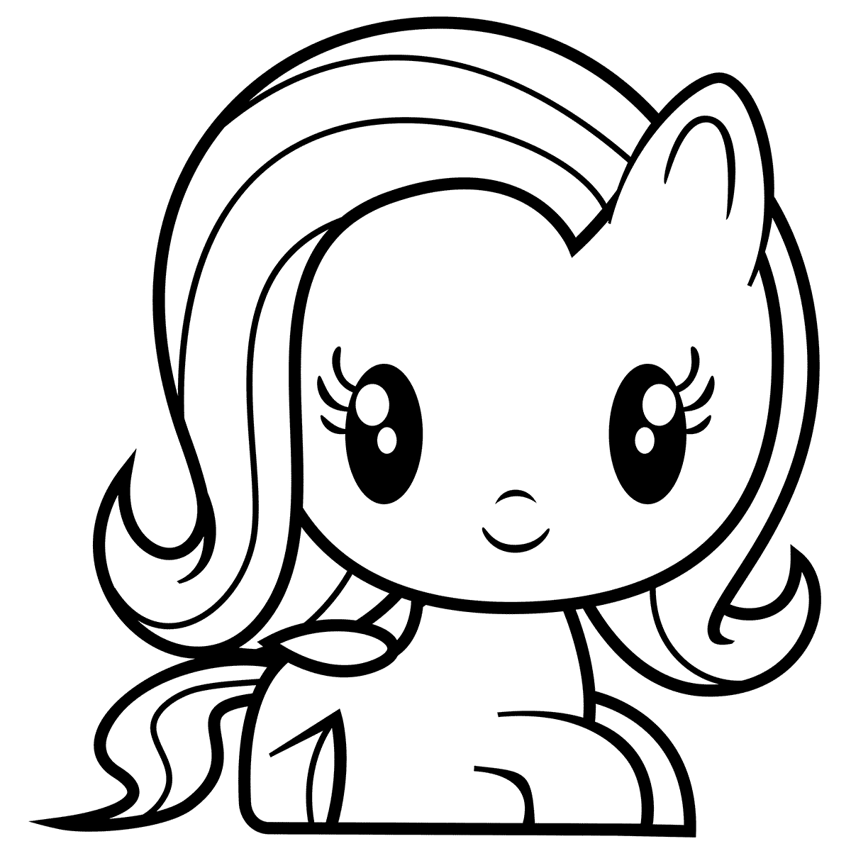 Coloriage Fluttershy la Pegase Douce - Cutie mark crew à imprimer