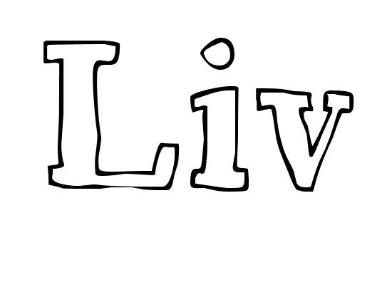Coloriage Liv - Prénom à imprimer