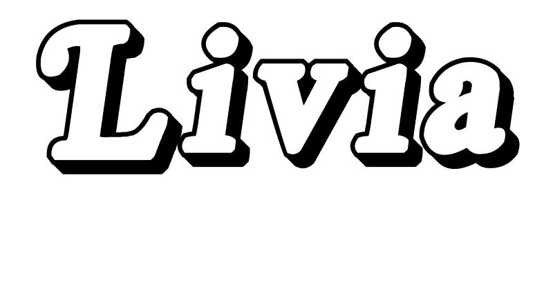 Coloriage Livia - Prénom à imprimer