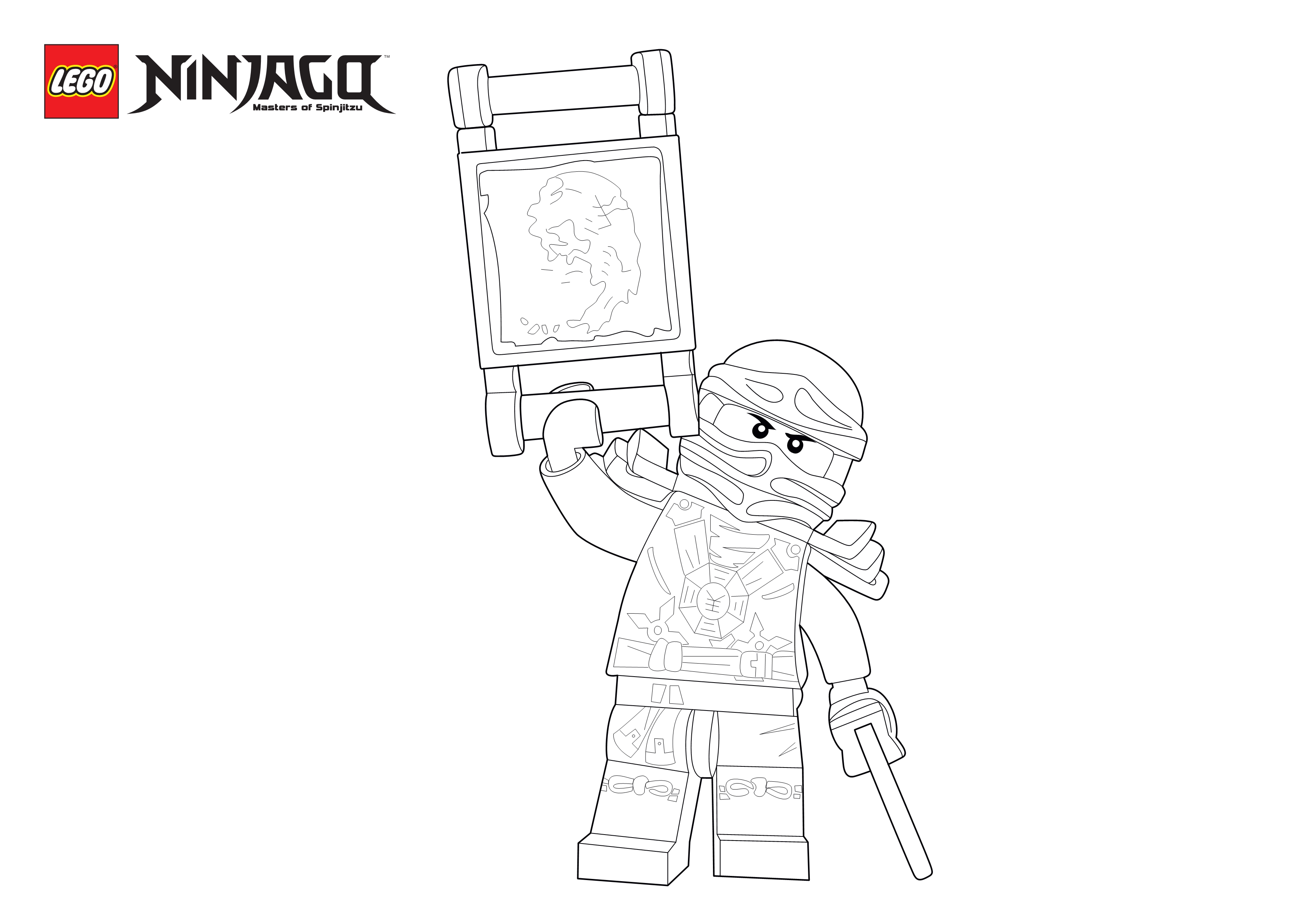 Coloriage Llyod Affiche Pencarte Ninjago - Ninjago à imprimer