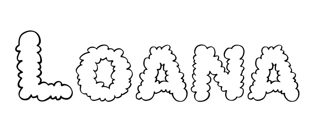 Coloriage Loana - Prénom à imprimer