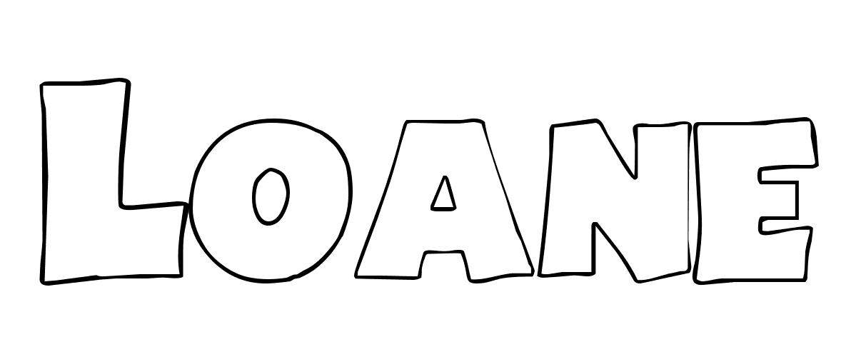 Coloriage Loane - Prénom à imprimer