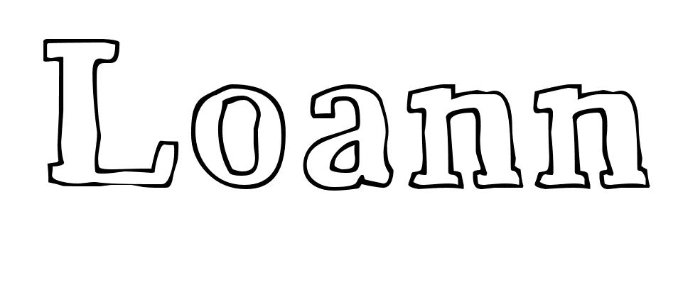Coloriage Loann - Prénom à imprimer