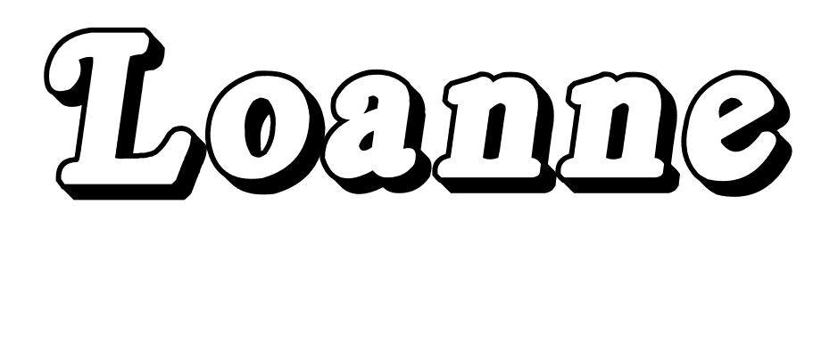 Coloriage Loanne - Prénom à imprimer