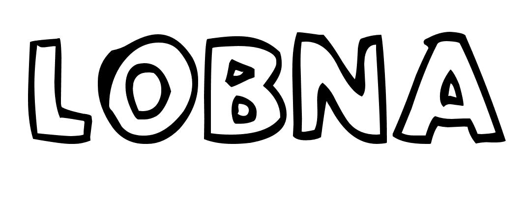 Coloriage Lobna - Prénom à imprimer