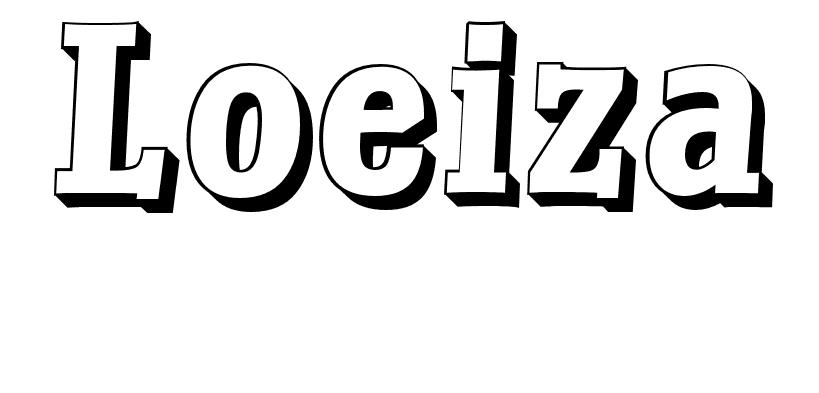 Coloriage Loeiza - Prénom à imprimer