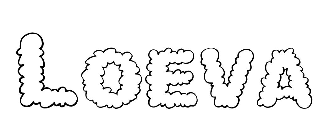 Coloriage Loeva - Prénom à imprimer
