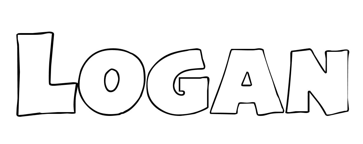 Coloriage Logan - Prénom à imprimer