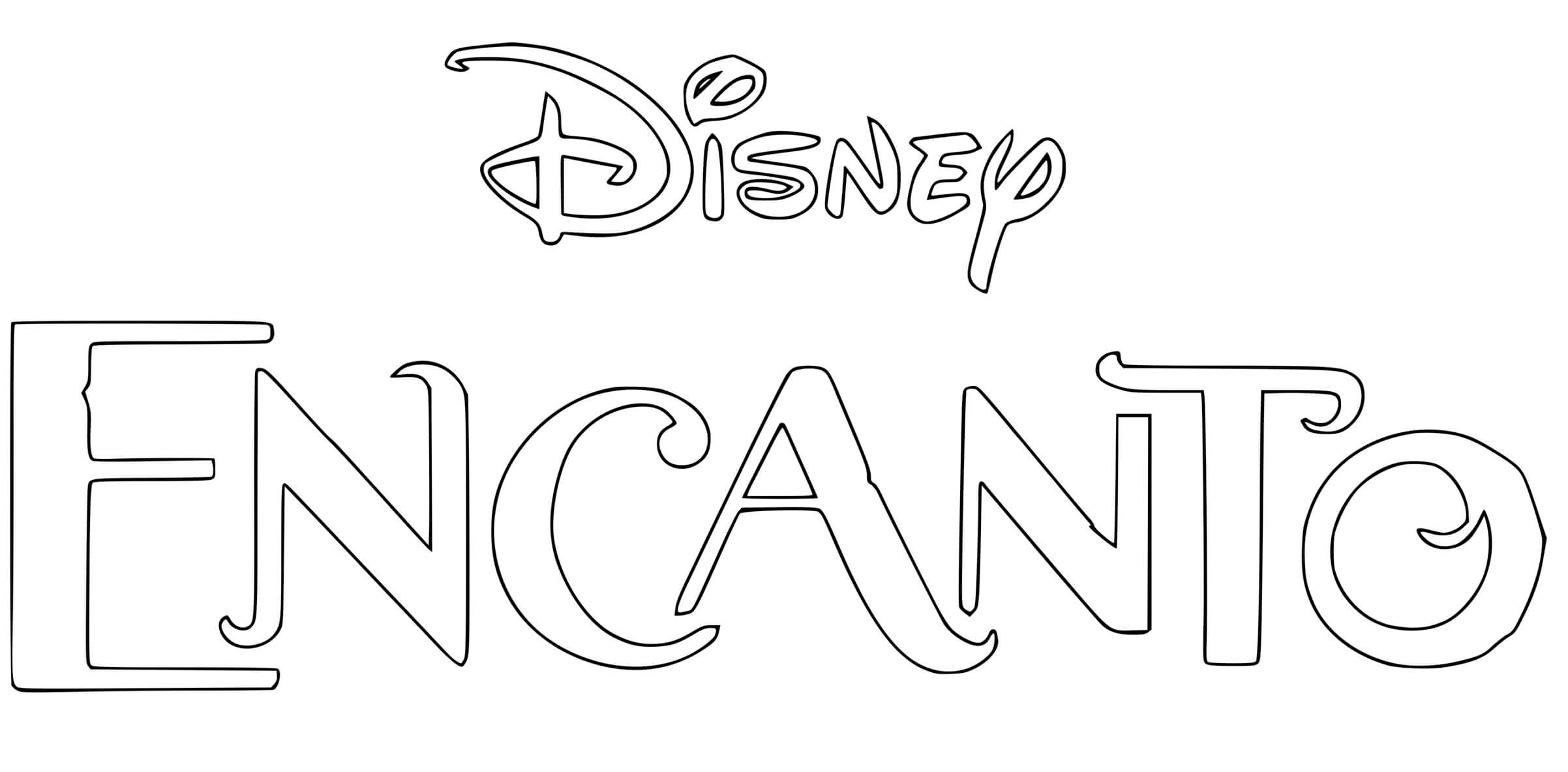 Coloriage Logo Disney Encanto - Encanto à imprimer