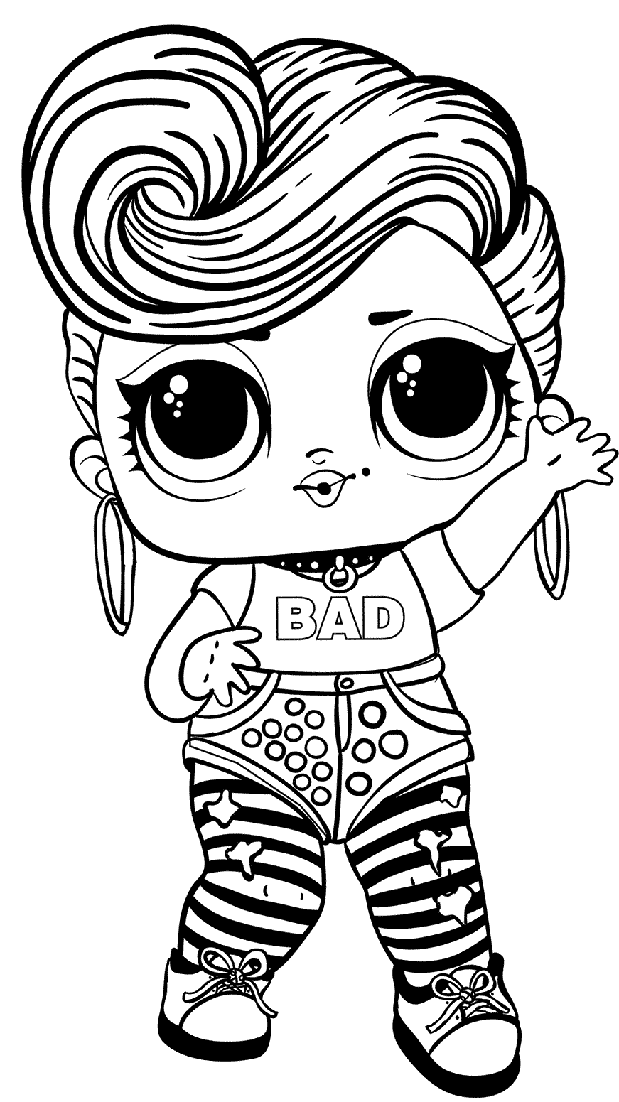 Coloriage Lol Surprise Hairgoals Series 5 Ultra Rare Bhaddie - Poupée LOL Surprise Hair Goals à imprimer