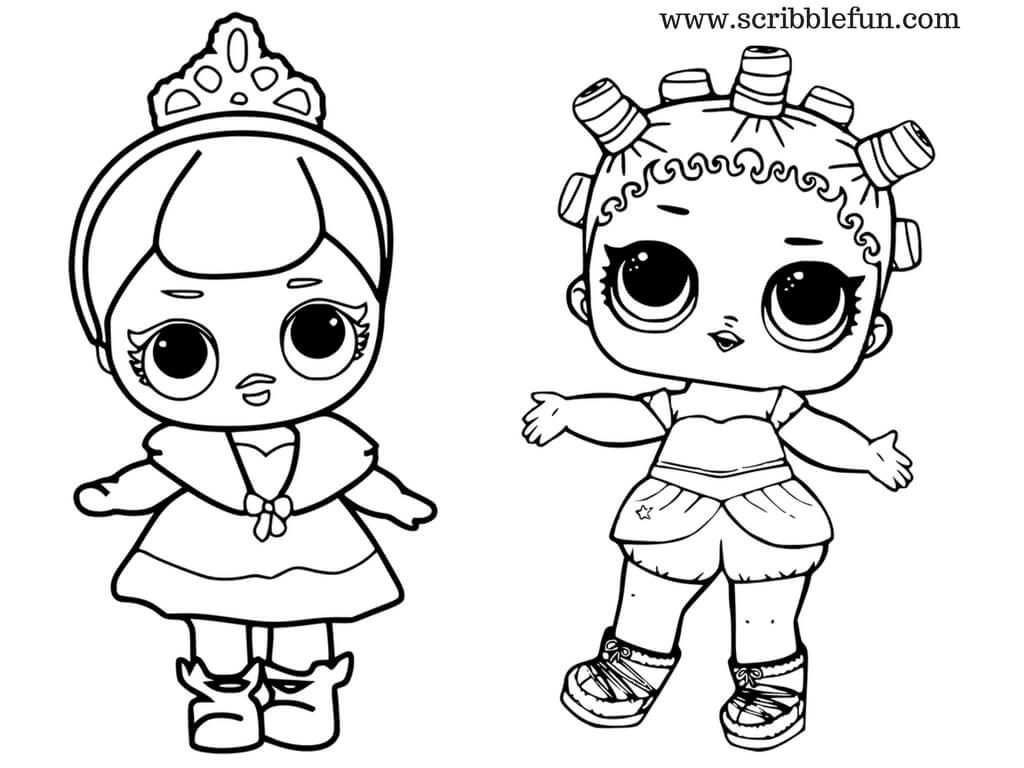 Coloriage Bébé princesse mignon LOL Surprise - Poupée LOL Surprise Hair Goals à imprimer