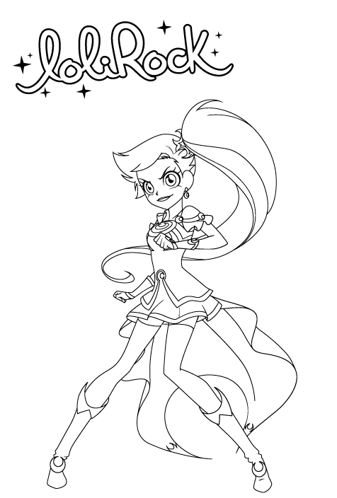 Coloriage Auriana - Princesse de Volta - Lolirock à imprimer