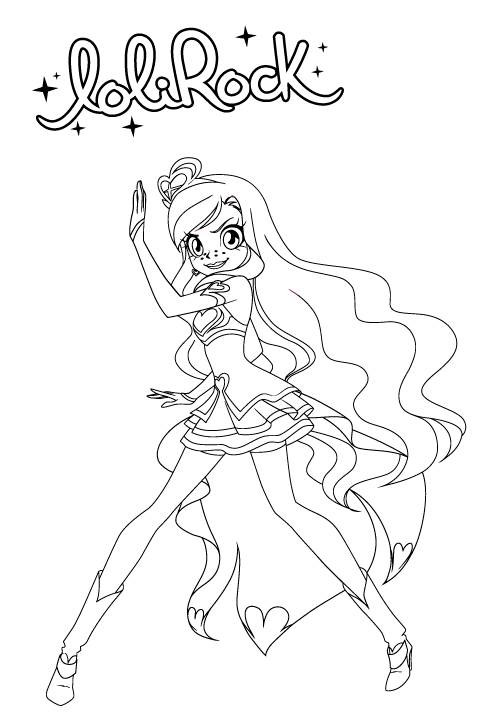 Coloriage Iris - Princesse d'Éphédia Lolirock - Lolirock à imprimer
