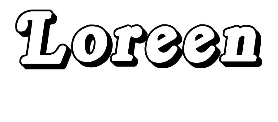 Coloriage Loreen - Prénom à imprimer