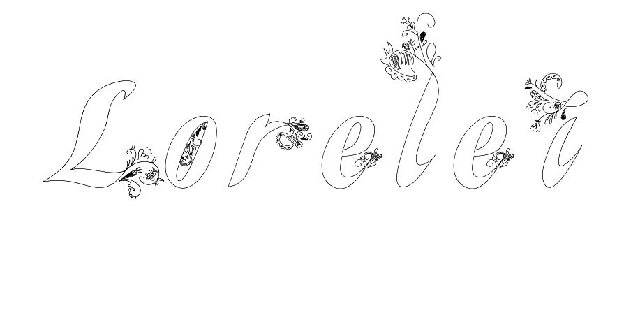 Coloriage Lorelei - Prénom à imprimer