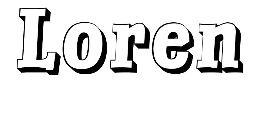 Coloriage Loren - Prénom à imprimer