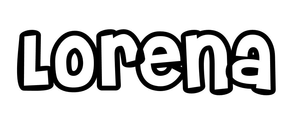 Coloriage Lorena - Prénom à imprimer