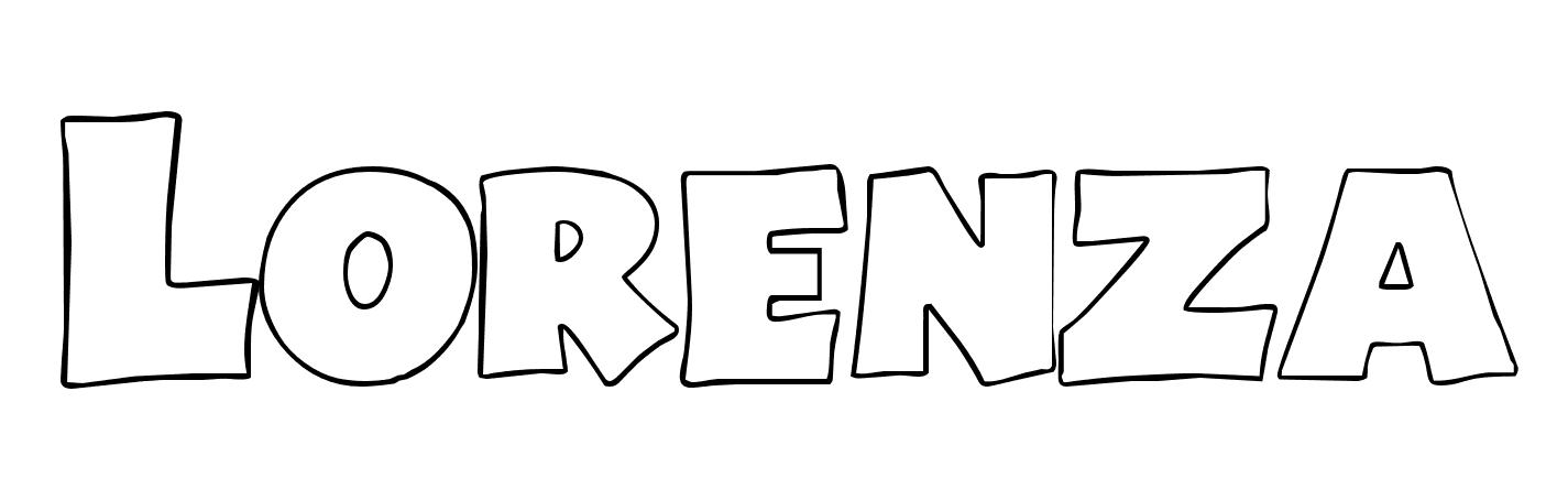 Coloriage Lorenza - Prénom à imprimer