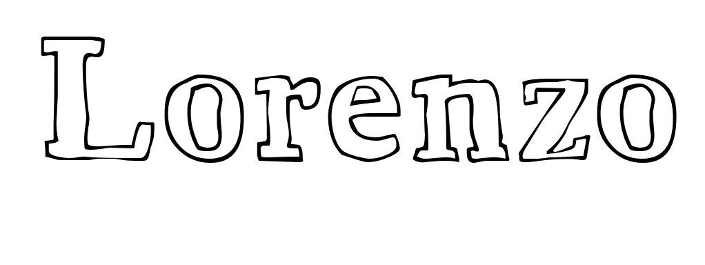 Coloriage Lorenzo - Prénom à imprimer