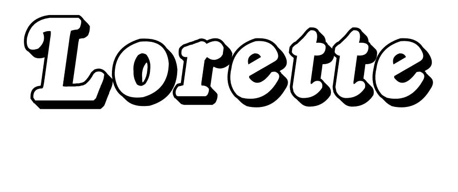 Coloriage Lorette - Prénom à imprimer