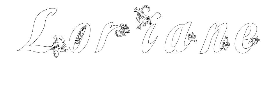 Coloriage Loriane - Prénom à imprimer