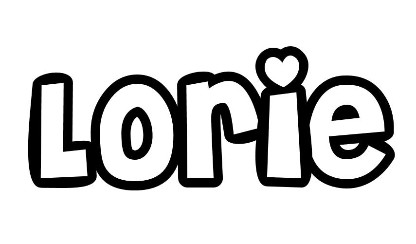 Coloriage Lorie - Prénom à imprimer