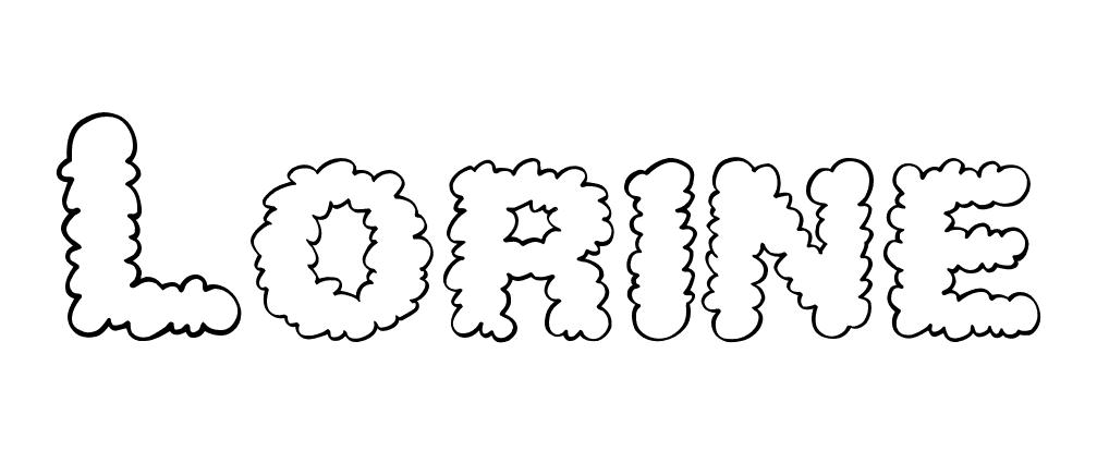 Coloriage Lorine - Prénom à imprimer