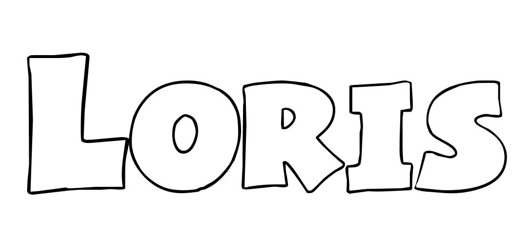 Coloriage Loris - Prénom à imprimer