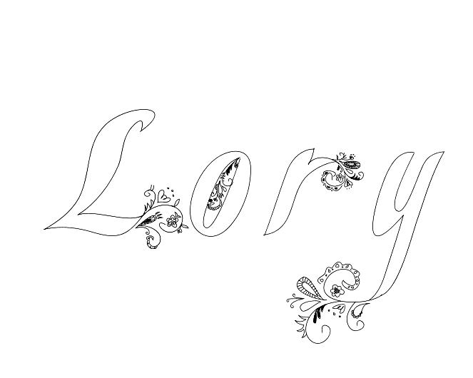 Coloriage Lory - Prénom à imprimer