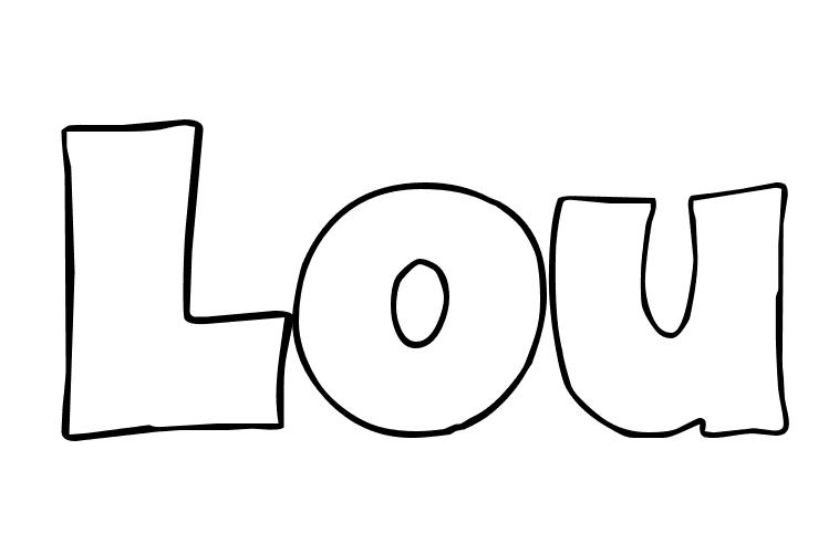 Coloriage Lou - Prénom à imprimer