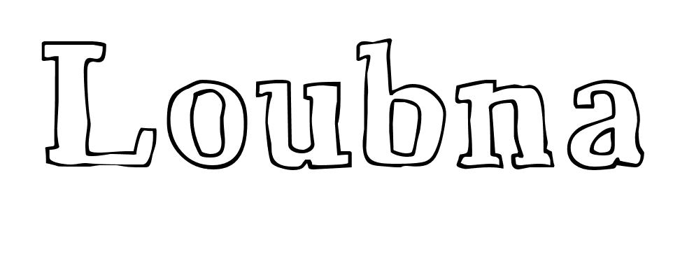 Coloriage Loubna - Prénom à imprimer